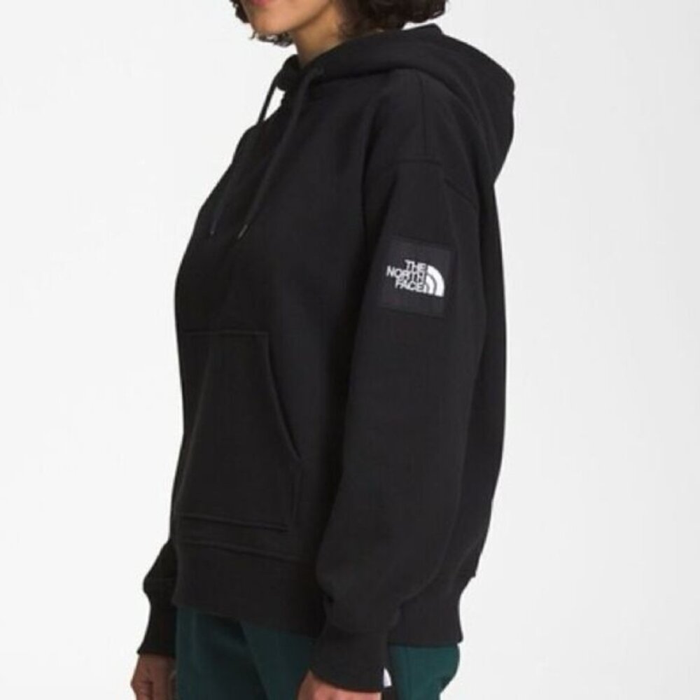 New The North Face Womens Heavyweight Box Pullover Black Hoodie Womens M
